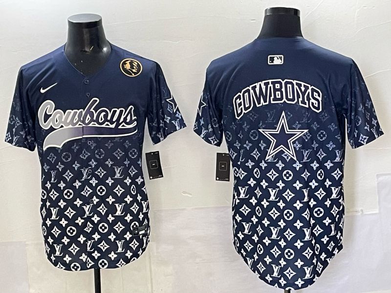 Men 2025 Dallas Cowboys Blank Drak Blue Nike Limited NFL Jersey 07
